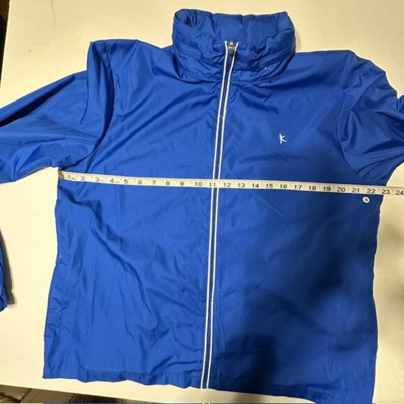 Danskin Now Women's Windbreaker Jacket Hooded Long Sleeve Blue Size XL Jr 15-17 - Picture 6 of 8